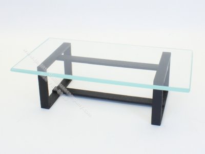 (image for) Modern Glass Coffee Table w/ Black Base by Warren Richardson