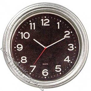 (image for) Miniature Chrome Wall Clock for Dollhouses