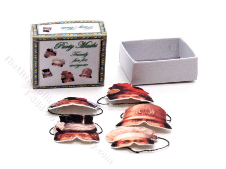 (image for) Miniature Box of Masks for Dollhouses