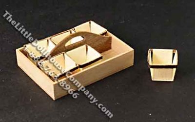(image for) Six Small Baskets in Large Basket for Dollhouses