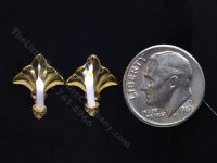 (image for) 1:48 Scale Miniature 3V Pair of Fleur de Lis Sconces for Dollhouses