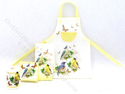 (image for) Miniature Bird-themed Kitchen Accessory Set