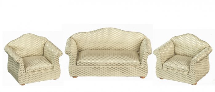 (image for) Miniature Retro 70's Beige Sofa Set