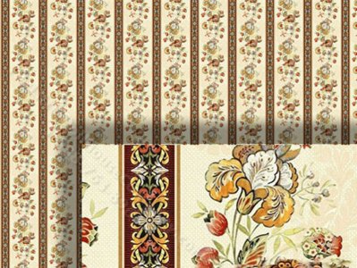 (image for) Dollhouse 1/2 Scale Model Stripe Wallpaper