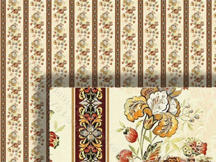 (image for) Dollhouse 1/2 Scale Model Stripe Wallpaper