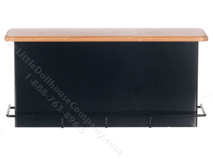 (image for) Miniature 1950's Style Black Counter for Dollhouses