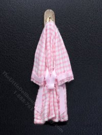(image for) Miniature Pink Gingham Robe on Hook by Bette Jo Chudy