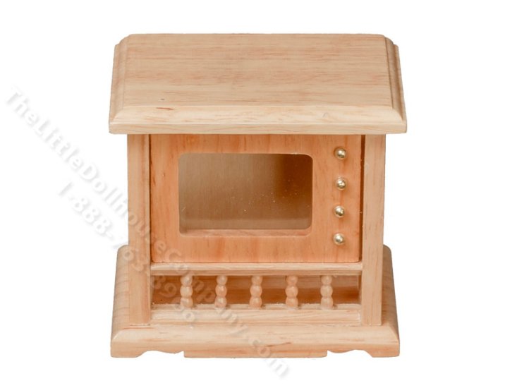 (image for) Miniature Oak Television for Dollhouses