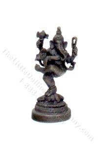 (image for) Miniature Oil-Rubbed Bronze Dancing Ganesha Figurine