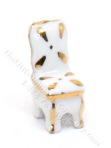 (image for) 1/2" Porcelain Chair for Dollhouses