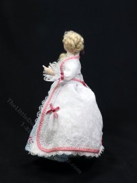 (image for) Miniature Handcrafted Vintage Rococo Lady in Blue and Pink