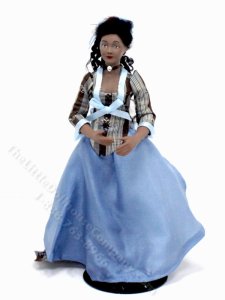 (image for) Black Woman in Victorian Day Dress Doll by Carie Lourenco