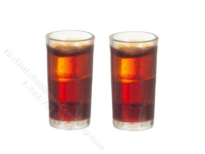 (image for) Miniature Glasses of Ice Tea for Dollhouses