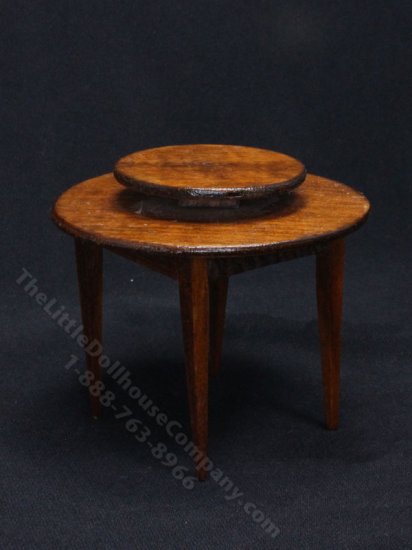(image for) Miniature Kitchen Table with Lazy Susan for Dollhouses