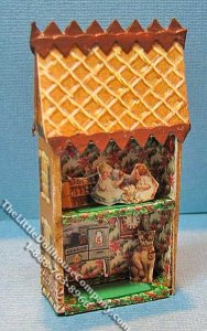 (image for) Miniature Gingerbread Lithographed House Kit for Dollhouses