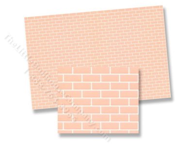 (image for) Dollhouse Scale Model Pink Brick Sheet