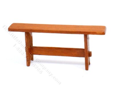 (image for) Miniature Trestle Bench for Dollhouses