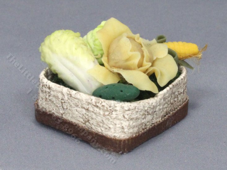 (image for) Miniature Crate of Lettuce for Dollhouses