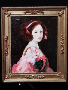 (image for) Miniature Reproduction 'La Madrileñita' Painting by Kelly Hadden