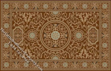 (image for) Miniature Small Sized Neoclassical Rug for Dollhouses