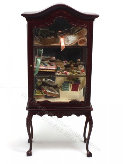 (image for) Miniature Mahogany Sewing Cabinet by Taylor Jade Miniatures