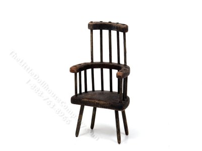 (image for) Vintage Miniature Windsor Armchair for Dollhouses