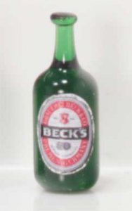 (image for) Miniature Replica Bottle of Becks Beer for Dollhouses