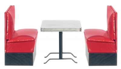 (image for) Miniature 1950'S Red Booth Set