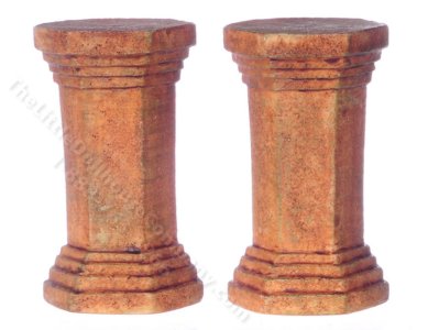 (image for) Miniature Aged Hexagon Pedestal for Dollhouses (1pc)