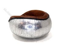 (image for) Miniature Metal Bowl Lounge Chair w/ Leather Seat Pad by PRD Miniatures