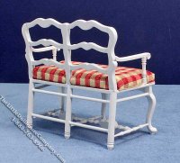 (image for) Miniature White Provence 8 Piece Dining Room Set for Dollhouses