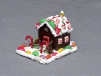 (image for) Handmade Miniature Gingerbread House for Dollhouses