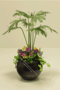 (image for) Parlour Palm Tree with Pansies by Mini Creations by Judy
