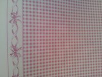 (image for) Dollhouse Scale Model Wallpaper Bows Pink - Check