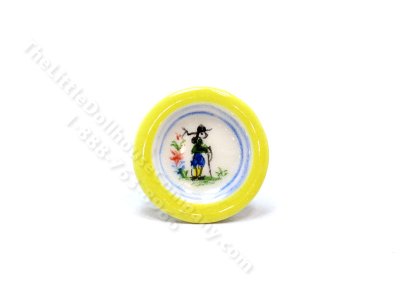 (image for) Miniature Porcelain Quimper Plate by Janice Crawley