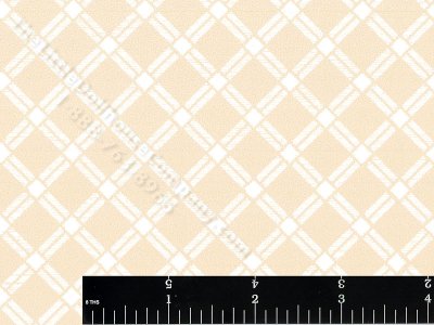 (image for) Yellow and White Lattice Miniature Wallpaper for Dollhouses