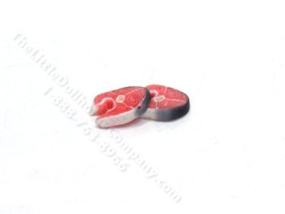 (image for) Miniature Pair of Salmon Steaks for Dollhouses