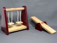 (image for) Miniature Wooden Swing and Seesaw for Dollhouses