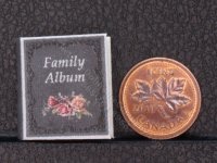 (image for) Miniature Vintage Black Floral Family Album