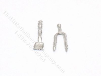 (image for) Miniature Log Mover and Coal Shovel for Dollhouses