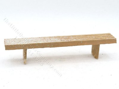 (image for) Miniature Outdoor Winter Bench with Glitter