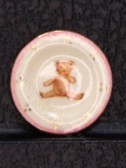 (image for) Miniature Teddy Bear China Plate by Rosamund Henley