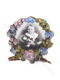 (image for) Miniature Floral Picture Frame with Baby Photo