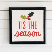 (image for) Miniature Square Framed 'Tis The Season' Festive Print