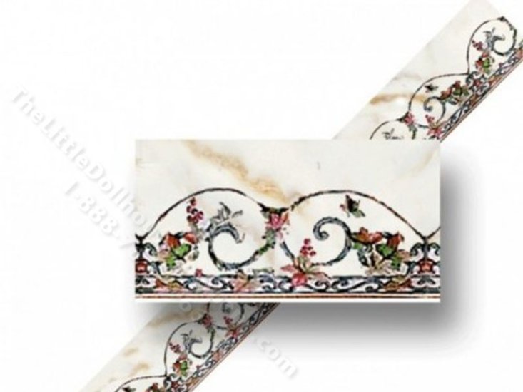 (image for) Dollhouse Faux Marble Wallpaper Border