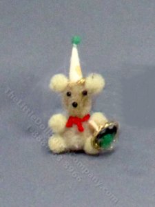 (image for) Miniature Teddybear with Spinning Top for Dollhouses
