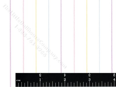 (image for) Multicolour Stripe Miniature Wallpaper for Dollhouses