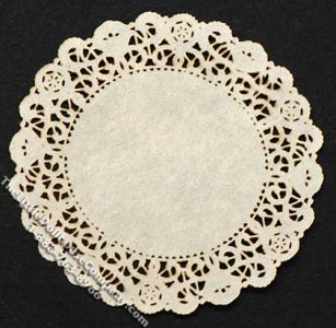 (image for) Miniature Round Laser Cut Doily for Dollhouses