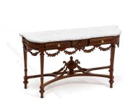 (image for) Miniature Louis XV Gizelle Console Table with Faux Marble Top WN