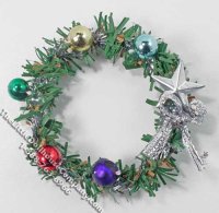 (image for) Miniature Wreath with Silver Bow & Star